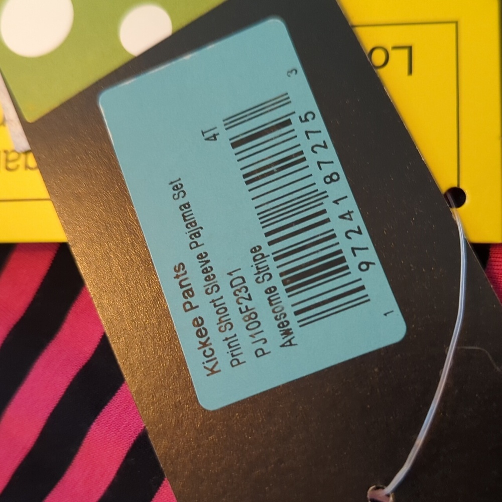 SS PJ's Pink Stripes 4T - Picture 2 of 4